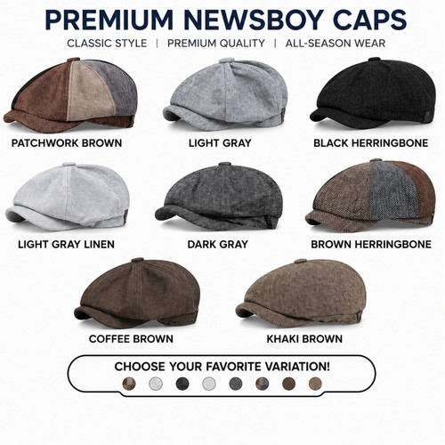 Newsboy hat flat cap - flat, driver